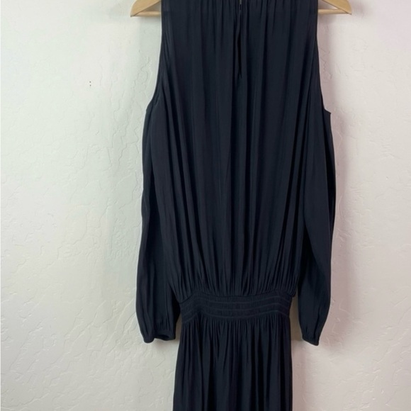 Ramy Brook Black Cold Shoulder Midi Dress - Picture 2 of 7